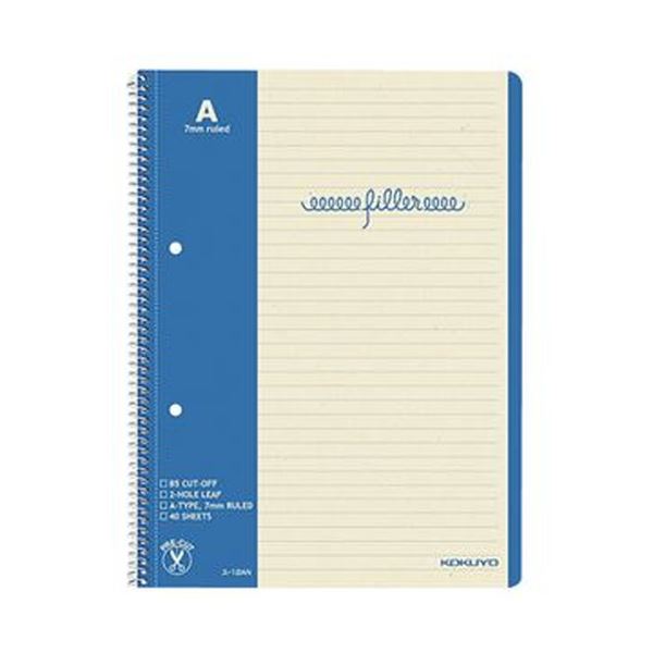 （まとめ）コクヨ フィラーノート（スパイラルとじ）B5 A罫 40枚 ス-12AN 1セット（10冊）(×10セット) |b04の通販は