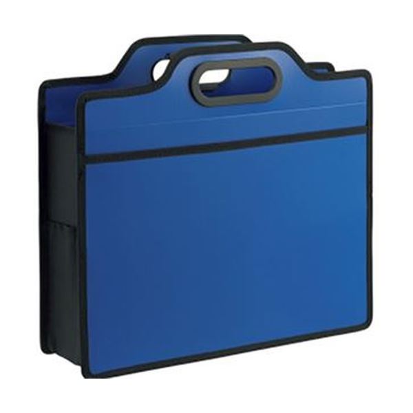 （まとめ）ライオン事務器 オフィスキャリングバッグ（ビジカル）タテ330×ヨコ365×厚さ110mm ブルー BK-353B 1個(×10セット) |b04の通販は