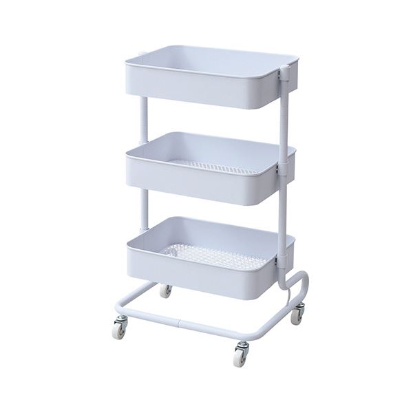 （まとめ）YAMAZEN バスケットトローリー 幅460×奥行380×高さ810mm ホワイト LBT-3（WH） 1台 組立品 (×3セット) |b04の通販は 17,386円