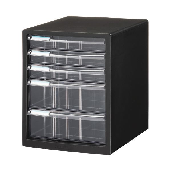 （まとめ）ナカバヤシ レターケース A4タテ浅3段・深2段 ブラック A4E-SC5B 1台 (×3セット) |b04の通販は