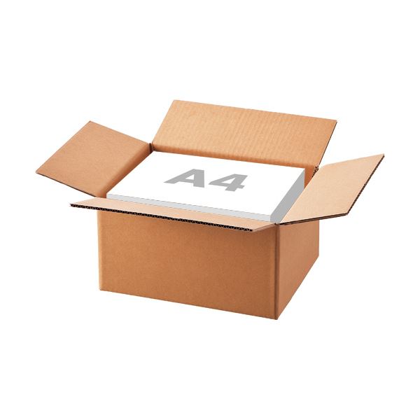 （まとめ）TANOSEE 無地ダンボール箱 A4（SS）サイズ 軽量タイプ 高さ190mm 業務用パック 1パック（30枚） (×5セット) |b04の通販は