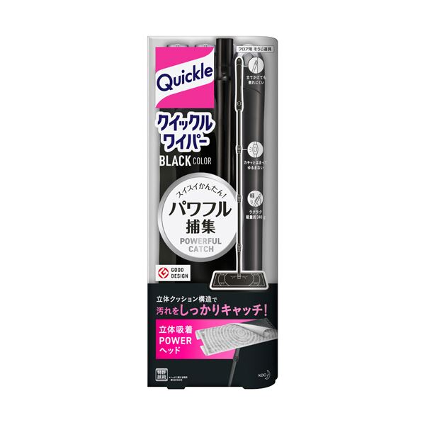 （まとめ）花王 クイックルワイパー BLACK 1本 (×5セット) |b04の通販は