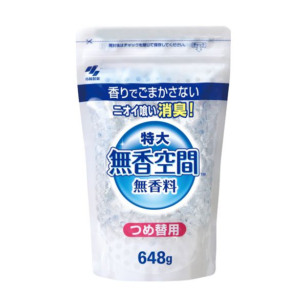 （まとめ）小林製薬 無香空間 特大 つめ替用648g 1個 (×10セット) |b04 6,843円