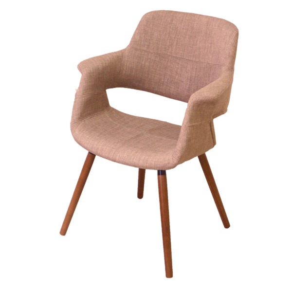 パーソナルチェア 幅65cm ベージュ ファブリック地 木製フレーム 肘付き オーガニックチェア 組立品 リビング 在宅ワーク |b04 14,779円