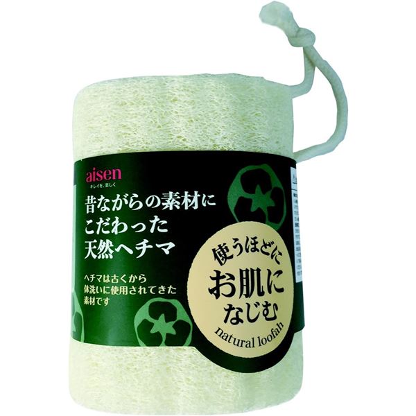 (まとめ) 天然へちま ボディスポンジ/バス用品 (幅8.5×奥行8.5×高さ21cm) ひも付き お風呂用品 (×120個セット) |b04