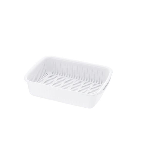 (まとめ) 水切りラック 水切りかご 約幅35cm ホワイト L 30個セット 抗菌加工 シェリー 水切りバット キッチン 台所 店舗 |b04の通販は 15,602円