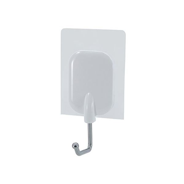 吸着シートフック (ワイド ホワイト 2個入) 繰り返し使える ステンレス鋼線 (120個セット) レック |b04