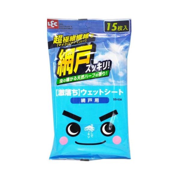 (まとめ) ウェットシート/掃除用品 (激落ちシート 網戸用) 15枚 天然ハーブ ユーカリの香り (60個セット) |b04の通販は 8,694円