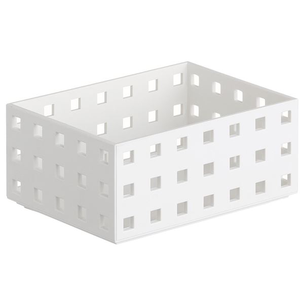(まとめ) 小物入れ/マルチ収納ケース (スリム M ホワイト) 奥行き14cmタイプ ブリックス 9001 (56個セット) |b04の通販は
