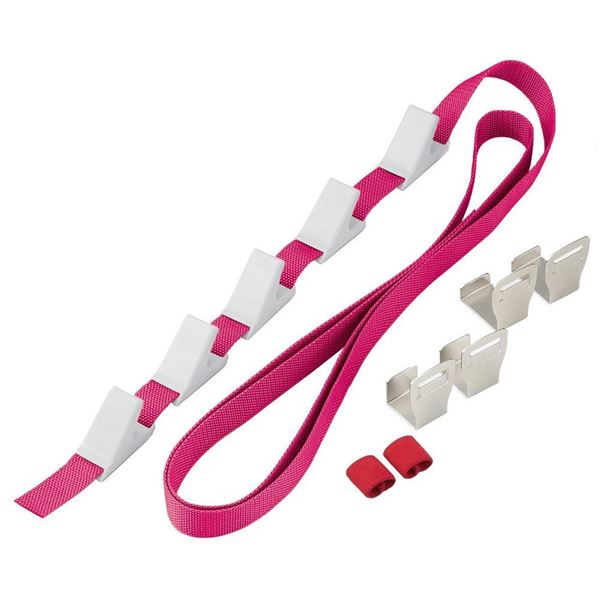 ドアフック/ドアハンガー 6個セット (ピンク) 幅40cm 工具不要 かばん掛け 帽子掛け (リビング ベッドルーム 寝室) |b04の通販は