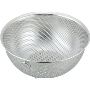 (40個セット) ステンレス パンチング ざる/調理器具 (23cm ) スタッキング式 リング付き 吊り下げ収納可足付き SUIグート |b04の通販はボール
