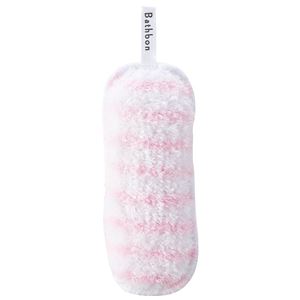 〔50個セット〕 抗菌 バスクリーナー/風呂掃除用品 〔ピンク〕 約17.5×10cm ウレタンフォーム バスボンくん はさめるスポンジ 50個セット〕 抗菌 バスクリーナー&frasl;風呂掃除用品 〔ピンク〕 約17×7.5