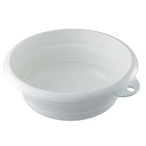 (48個セット) 洗い桶 洗面器 約幅25.3cm 2.5L ホワイト ソフト 折りたたみ 吊り下げ収納可 フック穴付き 日本製 浴室 風呂 |b04の通販は