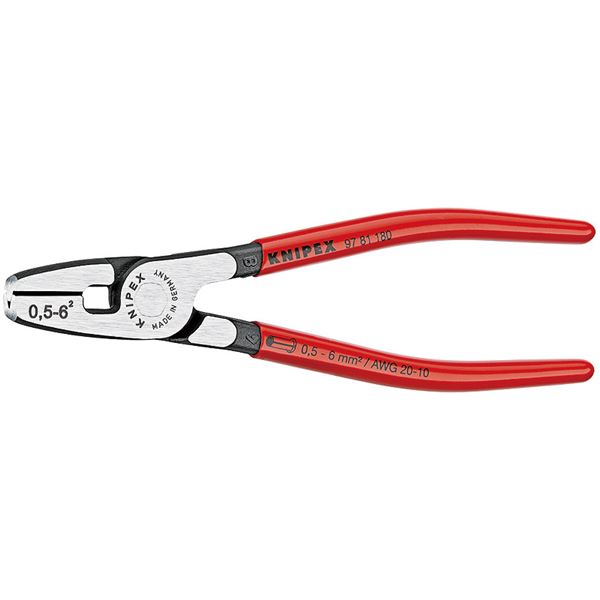 KNIPEX 9781-180 エンドスリーブ用圧着ペンチ 全長180mm 9781-180 KNIPEX 9781-180 エンドスリーブ用圧着ペンチ 9781180 [r20][s9-020