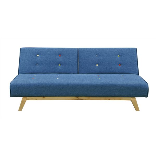 ソファベッド ブルー リクライニング 左右独立 背もたれ独立 レイアウト自由 ファブリック 関家具 ソファーベッド |b04の通販は