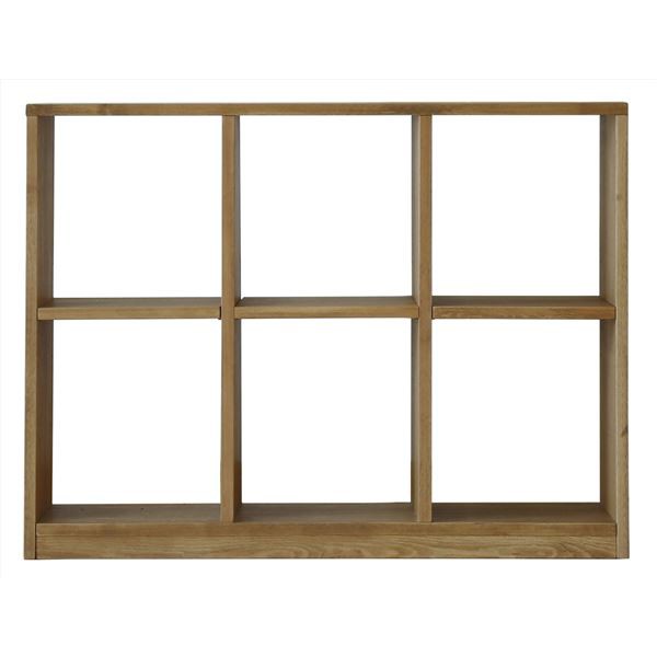 シェルフ 収納ラック (2×3段) ナチュラル 木製 パイン材 スリム 収納家具 オープンラック ローゼル |b04の通販は