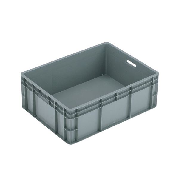 TP規格コンテナボックス (TP-462.5B 穴無し) グレー 相互モジュール嵌合可 |b04