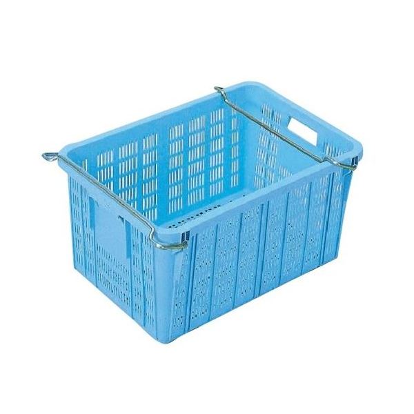 (5個セット)プラスケット/網目ボックス (No.750 金具付き) ブルー スタッキング金具使用時：段積み可 |b04の通販は 16,157円