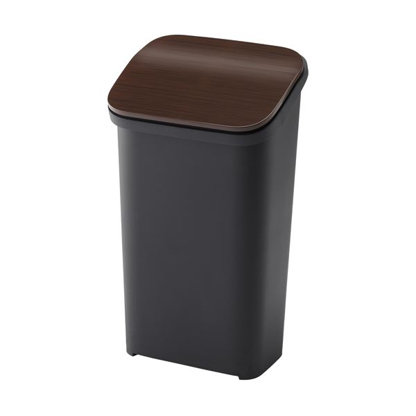 (6セット) シンプル ダストボックス/ゴミ箱 (ウッド 19L) プッシュ 『スムース』 |b04の通販は