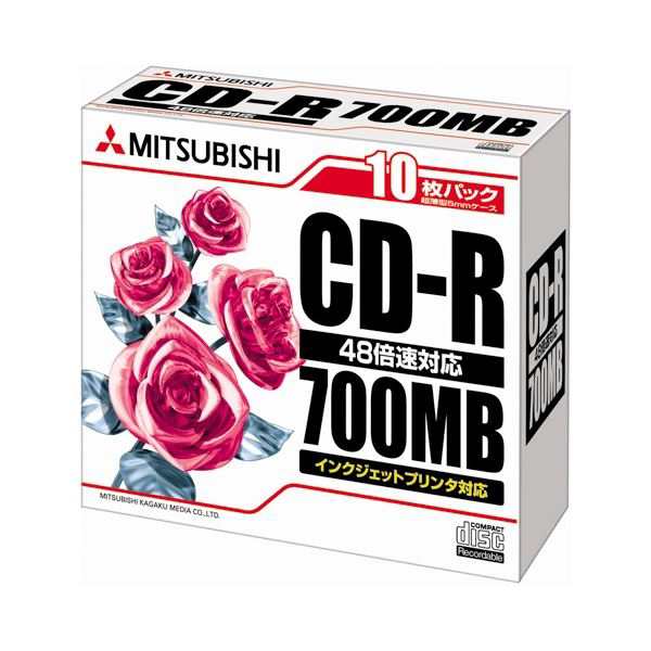 三菱ケミカルメディアCD-R 700MB SR80PP10C 100枚 |b04