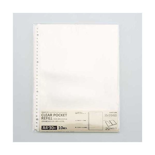(まとめ) クリヤーポケットリフィル N-7540 A4S 10枚 (×10セット) |b04の通販は