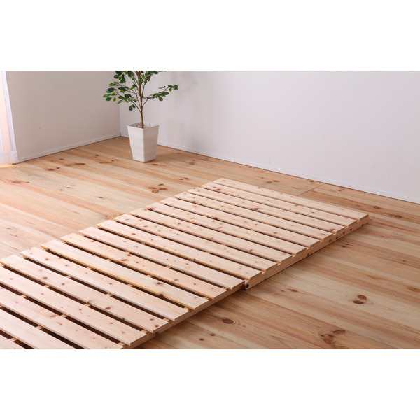 山型ヒノキスノコベッド シングル(S) 組立品 |b04の通販は