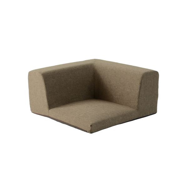 コーナー ソファー/フロアソファー (単体 ブラウン) 幅74cm ウレタンフォーム 日本製 (リビング ダイニング) |b04の通販は