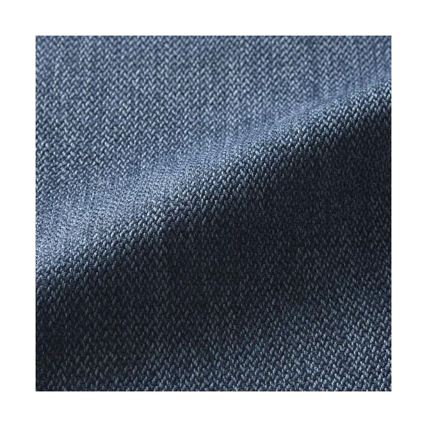 リビングダイニング ソファー (コーナー) 幅81cm ネイビー ファブリック 樹脂脚付 スチールパイプ ウレタンフォーム 日本製 |b04の通販は