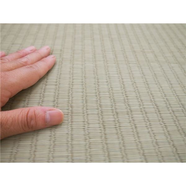 い草 ラグマット 絨毯 本間 8帖 日本製 引目織 上敷き 琥珀 こはく リビング ダイニング 引っ越し 模様替え |b04の通販は