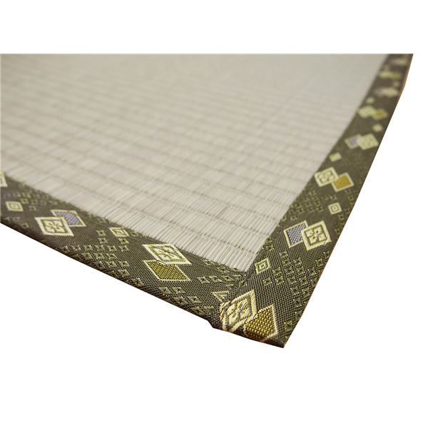 い草 ラグマット 絨毯 本間 8帖 日本製 引目織 上敷き 琥珀 こはく リビング ダイニング 引っ越し 模様替え |b04の通販は