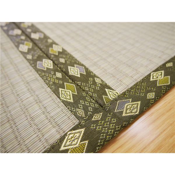 い草 ラグマット 絨毯 本間 8帖 日本製 引目織 上敷き 琥珀 こはく リビング ダイニング 引っ越し 模様替え |b04の通販は