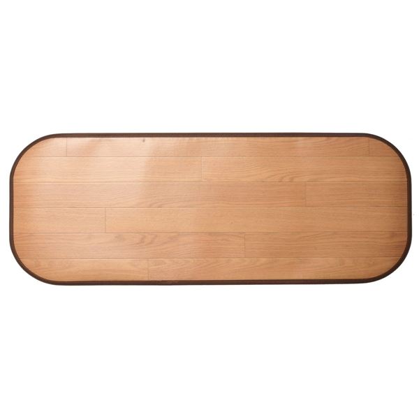 フロアマット 約45×120cm ライトベージュ 消臭 抗菌 撥水 滑り止めシート付 床暖房対応 洗える 日本製 木目調 フリーマット |b04の通販は 5,149円