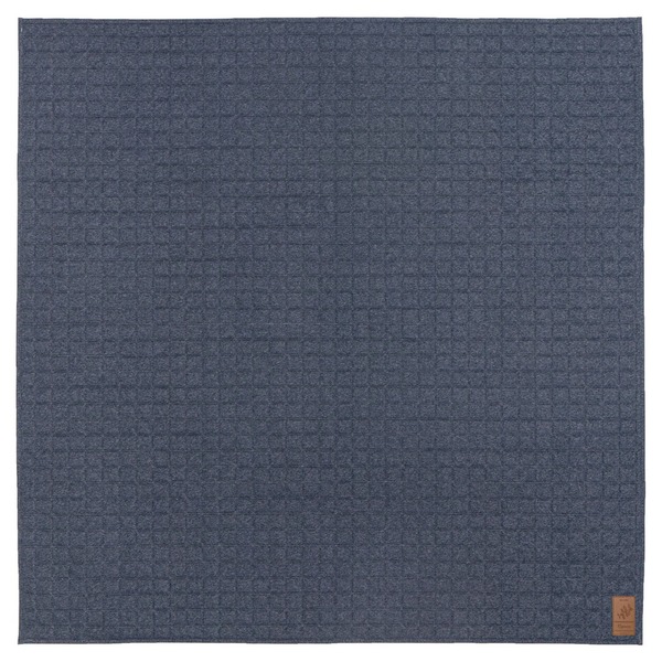 ラグマット 絨毯 約190×190cm ネイビー 滑り止め付 ホットカーペット可 オールシーズン 洗える スウェットキルトラグ リビング |b04の通販は