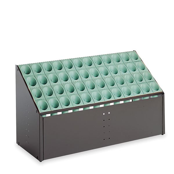 傘立て C48 48本立 幅972mm グリーン スチール 樹脂製脚付 アンブレラスタンド テラモト オブリークアーバン 玄関 収納家具 |b04の通販は