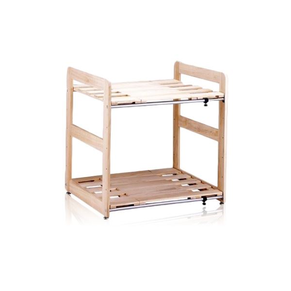 押し入れ収納 寝具収納 2段 約幅83.6〜115.6cm 木製 スチール 高さ調節可 通気性抜群 桐製 すのこ押入れ布団棚 |b04の通販は