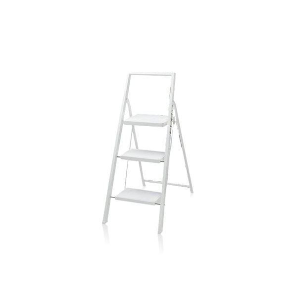 ステップ 脚立 3段 約幅440×奥行735×高さ995mm ホワイト スチール コンパクト 折りたたみ式 I step 完成品 高い所 掃除 片付け |b04の通販は脚立・はしご・作業台
