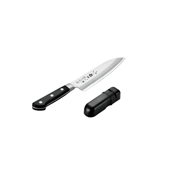 燕人の匠 桜吟 三徳包丁165mm＆シャープナー ETO-1002 |b04