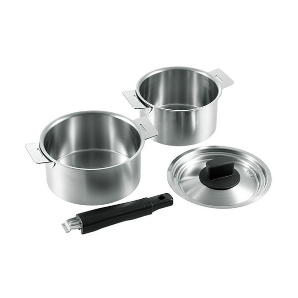 ハンドル着脱式鍋2点セット 14cm＆16cm SE-26 |b04の通販は