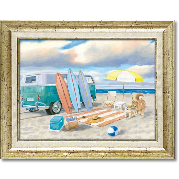 ユーパワー ジェームス・ウィーンズ Gel加工アートフレーム 「ビーチ ライド1」 |b04の通販は 8,256円