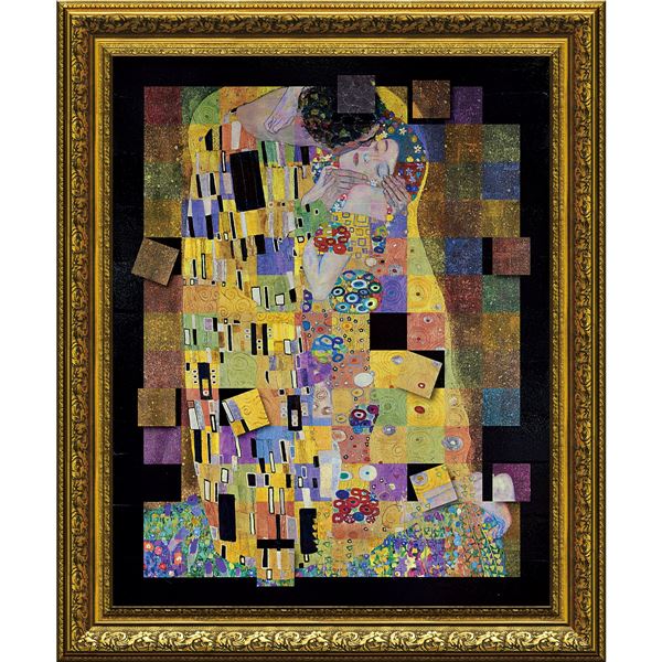 ユーパワー 名画モザイクアート Gel加工 アートフレーム Mサイズ クリムト「ザ・キス」 |b04の通販は 8,256円