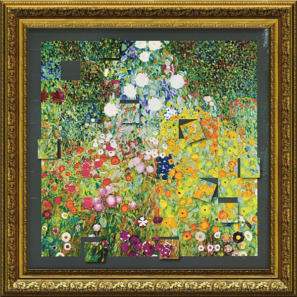 ユーパワー 名画モザイクアート Gel加工 アートフレーム Mサイズ クリムト「フラワーガーデン」 |b04の通販は 8,256円