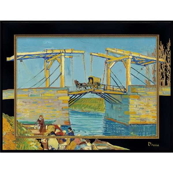 ユーパワー ビッグアートフレーム 〜名画LLシリーズ〜 ゴッホ「アルルの跳ね橋」 |b04