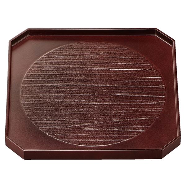 9寸 角隅切盆/トレー (日の丸溜塗 木) 272mm×272mm×21mm 木製 日本製 (和食 レストラン 居酒屋 店舗 お店) |b04の通販は 5,684円