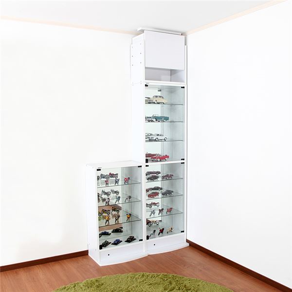 コレクションケース/収納棚 レギュラー 専用上置き 〔ロータイプ 奥行29cm用 ブラウン〕 幅54.1cm 本体別売 〔組立品〕 コレクションケース⁄収納棚 レギュラー 専用上置き ロータイプ 奥行