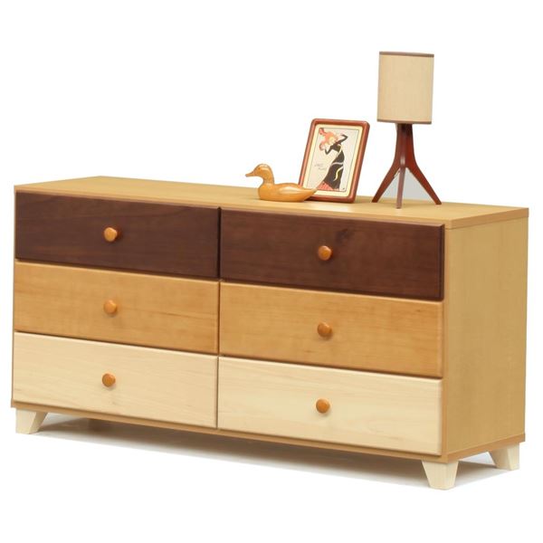 ローチェスト タンス 3段 幅117cm ナチュラル 本体 日本製 木製 桐製 子供部屋 ベッドルーム 寝室 リビング 完成品 |b04の通販は