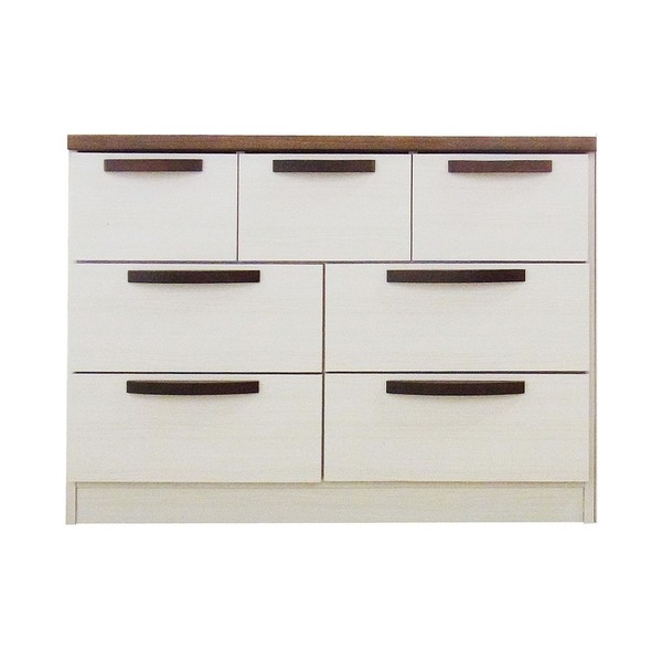 ローチェスト タンス 3段 幅107cm ブラウン 日本製 スリム 引き出し収納 子供部屋 ベッドルーム 寝室 リビング 完成品 |b04の通販は