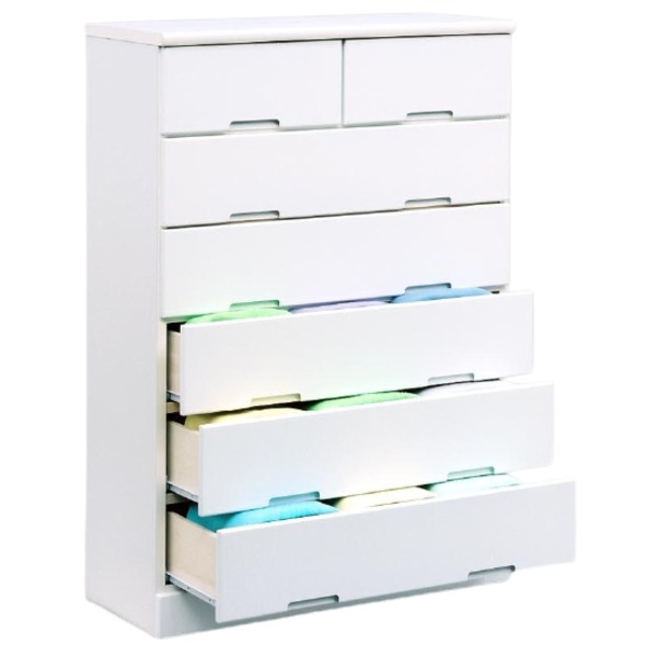 ハイチェスト タンス 幅80cm ホワイト 日本製 引き出しスライドレール ベッドルーム 寝室 リビング 完成品 |b04の通販は 20,654円