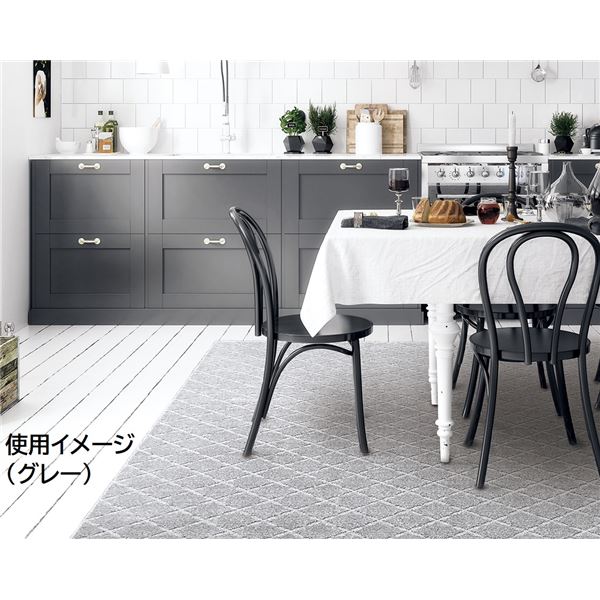 日本製 ラグマット/絨毯 (江戸間10畳 ベージュ) ホットカーペット 