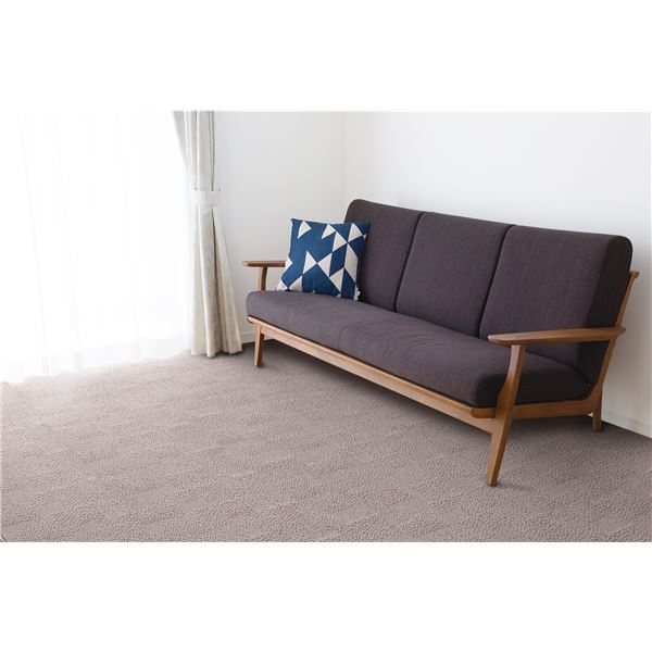 カーペット/絨毯 (江戸間4.5畳 グレージュ) ホットカーペット・ロボット掃除機対応 日本製 『ロルカ』 プレーベル |b04の通販は