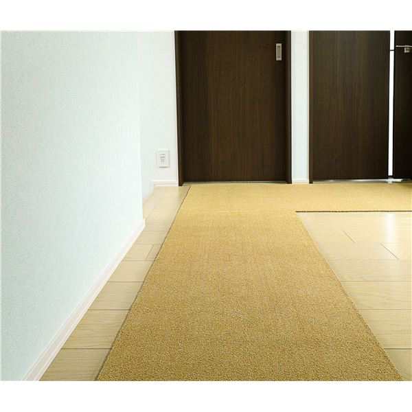 ラグタス 廊下敷マット YE イエロー (約60×300cm) |b04